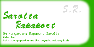 sarolta rapaport business card
